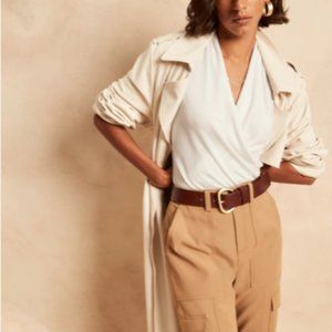 Light wool wrap sweater